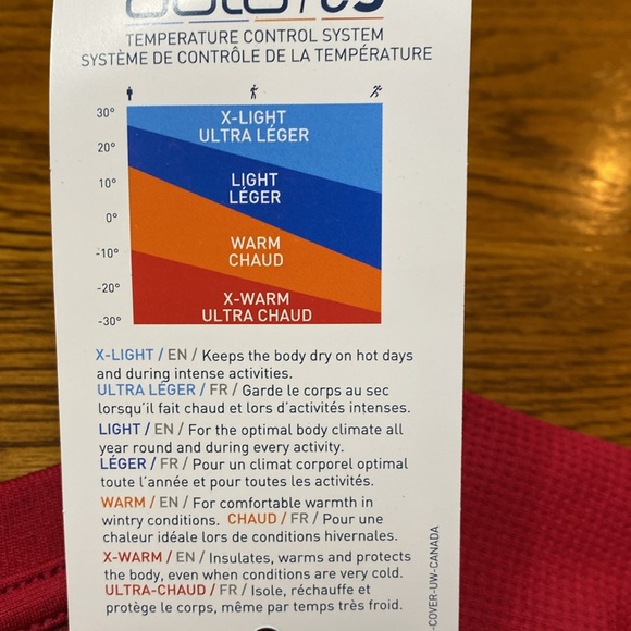 Odlo Base Layer Women’s T Shirt Size XL Red Long Sleeve Fitted Crew Poly Blend - Picture 8 of 14